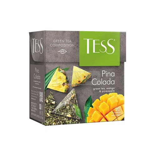 TESS-ტესი Pina Colada მწვანე ჩაი მანგო & ანანასი პირამიდებში 1.8გრ 20ც